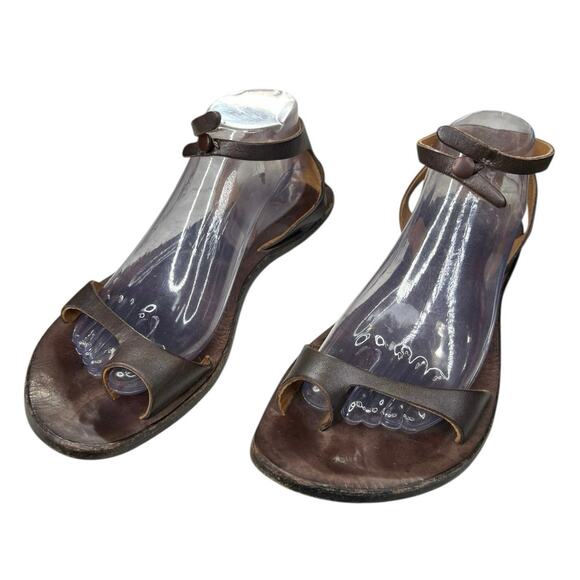 Cydwoq Women’s Size 39 US Samba Brown Leather Handmade Sandal Size 39 US 9 - Picture 6 of 10
